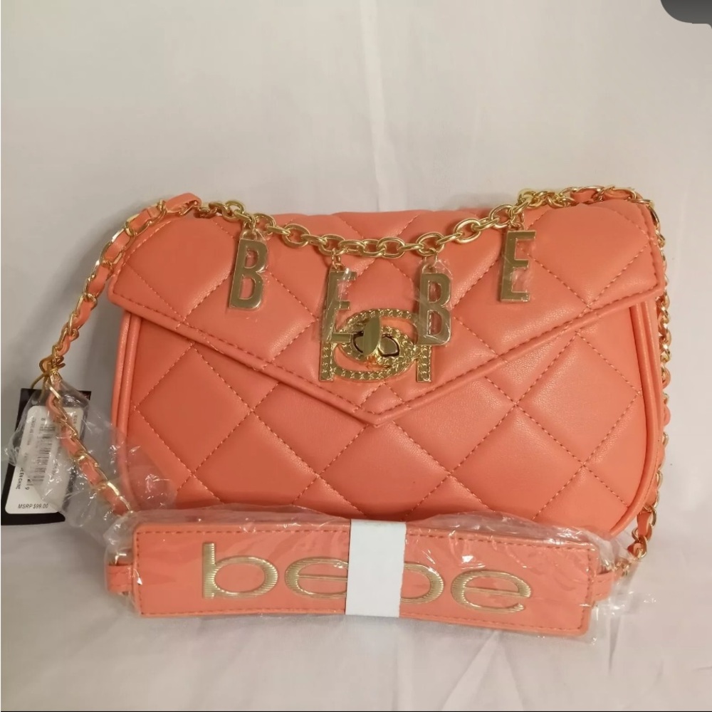 Bebe salmon shoulder bag NWT